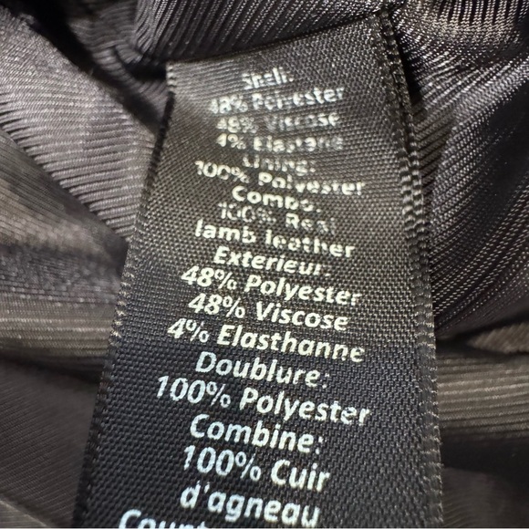 Elizabeth and James REVOLVE Women’s Black Blazer W/ Lamb Leather Trim Sz 4 - Picture 13 of 14